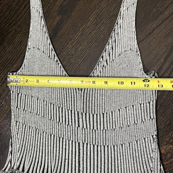 Malene Birger Tank Top Women’s XS Gray Tappie Sleeveless Peplum Blouse Stretch - Picture 6 of 7